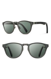 Shwood Francis 49mm Polarized Titanium & Wood Sunglasses