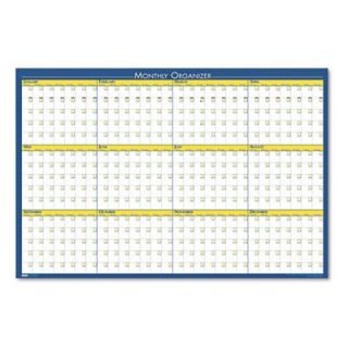 House of Doolittle 36 x 24 in. 12 Month Wall Calendar   Dry Erase Whiteboards