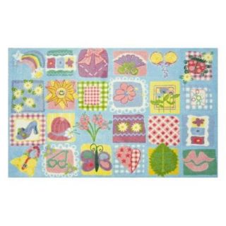 L.A. Rugs Funky Girls Quilt Kids Area Rug