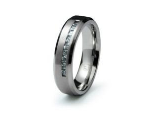 Stainless Steel Flat CZ Ring