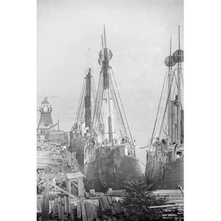 Buyenlarge Lightships Docked at Tomkinsville Staten Island New York