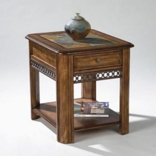 'Madison' Wooden Rectangular Single Drawer End Table