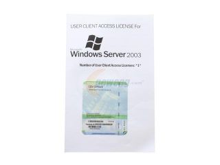 Microsoft Windows Server 2003 1 Client User CAL