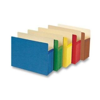 Smead 73836 Assortment Colored File Pockets   Letter   8.50" X 11"   5.25" Expansion   Redrope   Assorted   5 / Pack (SMD73836)