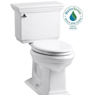 KOHLER Memoirs Stately Comfort Height 2 piece 1.28 GPF Elongated Toilet with AquaPiston Flush Technology in White K 3817 0