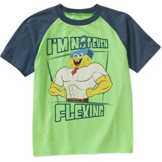 Spongebobo Im Not Flexing Boys Graphic Tee