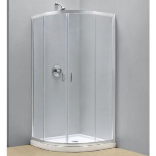 DreamLine Prime 36 3/8 in. W x 36 3/8 in. D x 72 in. H Framed Sliding Shower Enclosure in Chrome SHEN 7036360 01