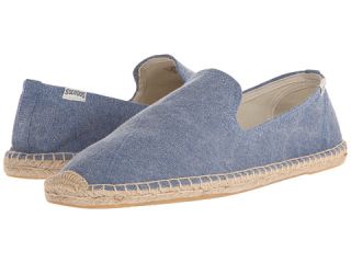 Soludos Smoking Slipper Washed Canvas Blue