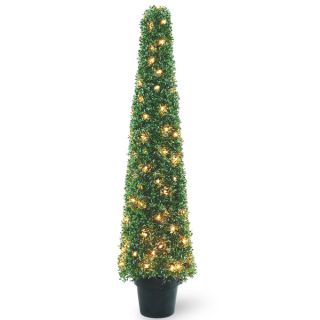 48 inch Mini Boxwood Square Topiary Tree in Round Green Growers Pot