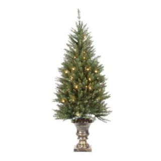 4.5 ft. Pre Lit Dunhill Fir Potted Artificial Christmas Tree with Clear Lights DUH 320 45