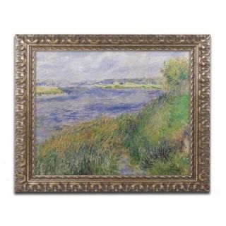 Trademark Fine Art 16 in. x 20 in. "The Banks of the Seine Champrosay" by Pierre Auguste Renoir Framed Printed Canvas Wall Art BL0305 G1620F