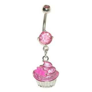 Supreme Jewelry 14G Surgical Steel Cup Cake Belly Ring