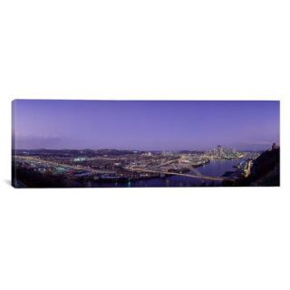 iCanvas Panoramic Aerial View of a City Pittsburgh, Pennsylvania Photographic Print on Canvas