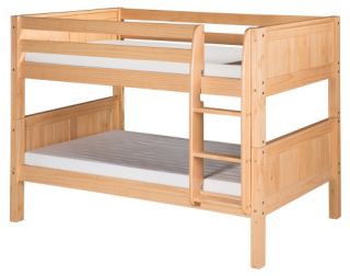 Camaflexi Panel Headboard Twin over Twin Low Bunk Bed   Bunk Beds & Loft Beds