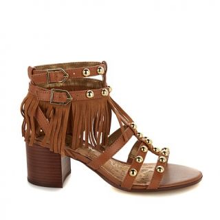 Sam Edelman "Shaelyn" Leather and Suede Fringed Sandal with Studs   8021067