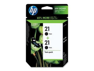 HP HP 21 (C9508FN) 21 Black Ink Cartridge Twin Pack Black