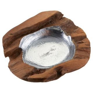 Decorative Wood and Aluminum Bowl