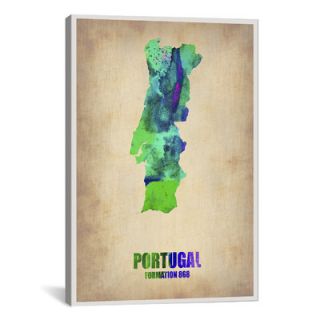 Portugal Watercolor Map by Naxart Graphic Art on Canvas by iCanvas