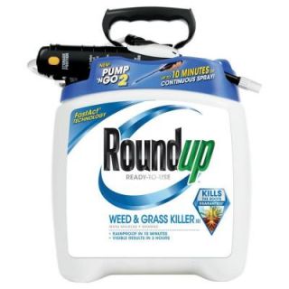 Roundup 1.33 Gal. Ready to Use Plus Pump 'N Go Weed and Grass Killer 510011435