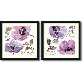 Pela Studio Floral Waltz Plum   set Framed Art Print  