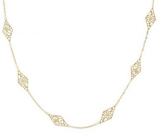 Vicenza Gold 24 Stationed Diamond Shape Necklace, 14K Gold, 1.8g   J319384 —