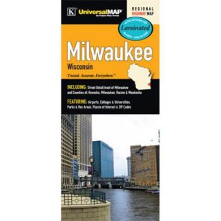 Universal Map Milwaukee Wisconsin Laminated Map