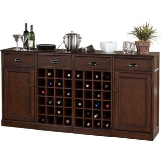 Cappuccino 48 inch Bar Unit With Bottle and Glass Storage   14346176
