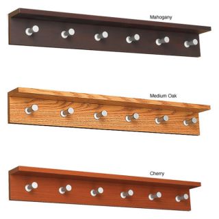 Safco Contempo 6 Hook Wood Wall Rack  ™ Shopping   The