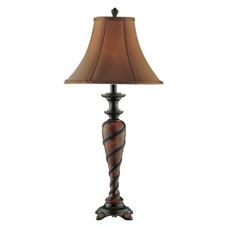 Stein World 97627 Antique Copper Roped Table Lamp with KD Shade   Pack of 2   Table Lamps