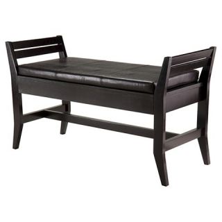 Winsome Marvin Entryway Bench with Cushion   Espresso