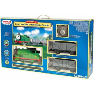 Bachmann Trains Thomas and Friends Percy And The Troublesome Trucks , Large "G" Scale Ready to Run Electric Train Set