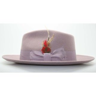 Ferrecci Mens Lavender Fedora Hat