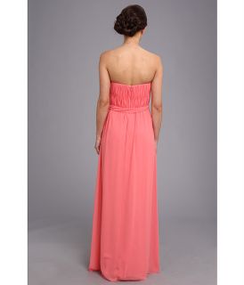 donna morgan sweetheart long gown with slit dress