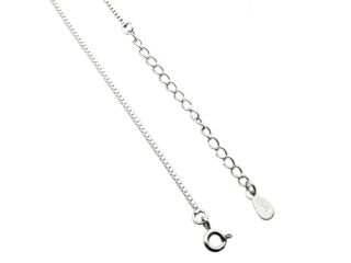 Sterling Silver Fine 1mm Box Chain (Length: 18") Available Length: 18" + 2" Extension