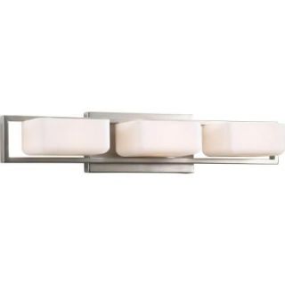 Progress Lighting Dibs Collection 3 Light Brushed Nickel Bath Light DISCONTINUED P2766 09WB