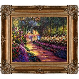 Tori Home Pathway in Monets Garden at Giverny by Claude Monet Framed