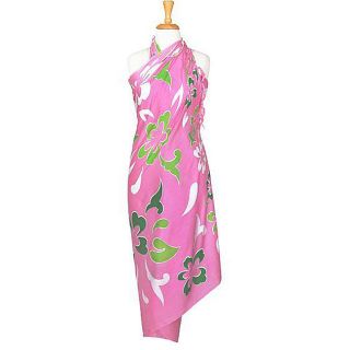 Hawaiian Pink and Green Sarong (Indonesia)  ™ Shopping