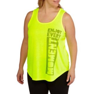 Danskin Now Women's Plus Size Active Essential "Enjoy Every Moment" Tank