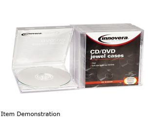 Cd/Dvd Standard Jewel Case, Clear, 10/Pack