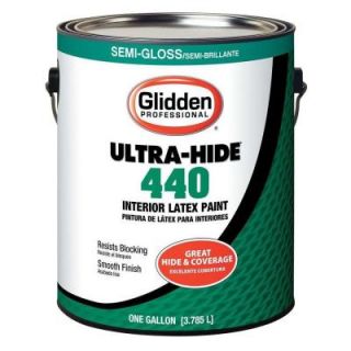 Glidden Professional 1 gal. Ultra Hide 440 Semi Gloss White Tint Base Interior Paint GP4 5110 01