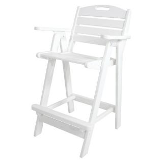 Polywood® Nautical Bar Height Patio Arm Dining Chair