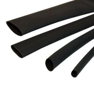 Raychem 1/4 x 96 in. Heat Shrink Tubing   Black CPGI RNF 100 1/4 0 96IN