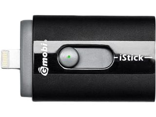 iStick IS032 BLACK Black 32GB USB Flash Drive with Apple MFi Lightning Connector. Made for iPhone and iPad.