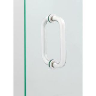 Showerdoordirect 6 in. Tubular Back to Back Shower Door Pull Handles in Chrome with Washers 66WWCH