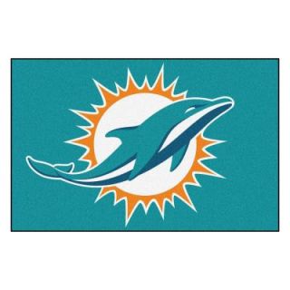 FANMATS Miami Dolphins 1 ft. 7 in. x 2 ft. 6 in. Accent Rug 5793