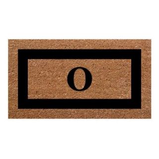 Creative Accents Single Picture Frame Black 20 in. x 36 in. SuperScraper Monogrammed O Door Mat 33020O