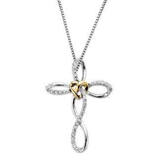 13 CT.T.W. Diamond Cross Pendant Necklace in Sterling Silver
