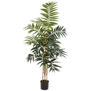 Nearly Natural 4 ft. Green Bamboo Palm Silk Tree 5318