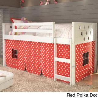 Donco Kids' Twin Circles Low Tent White Loft Red Polka Dot Tent