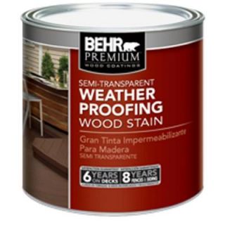 BEHR Premium 8 oz. Tintable Semi Transparent Weatherproofing Wood Stain Sample 507716
